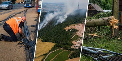 Hitze, Waldbrände und schwere Unwetter